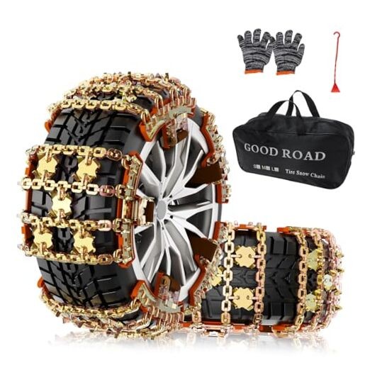 Upgrade Alloy Steel Tire Chains for Car/SUV/Pickup Truks, 188mm-255mm