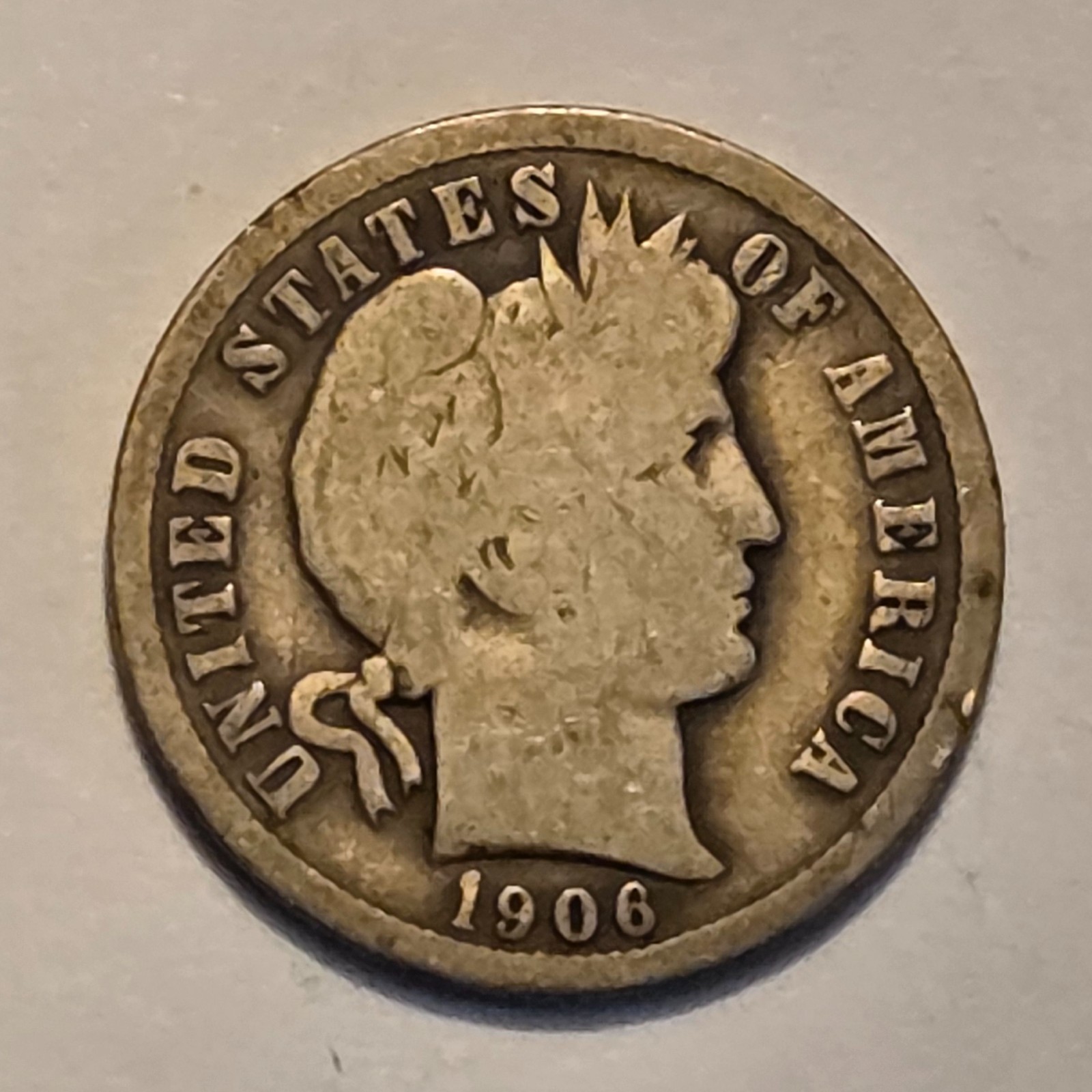 #2 Nicer Low Mintage 1906 P Barber Liberty Dime