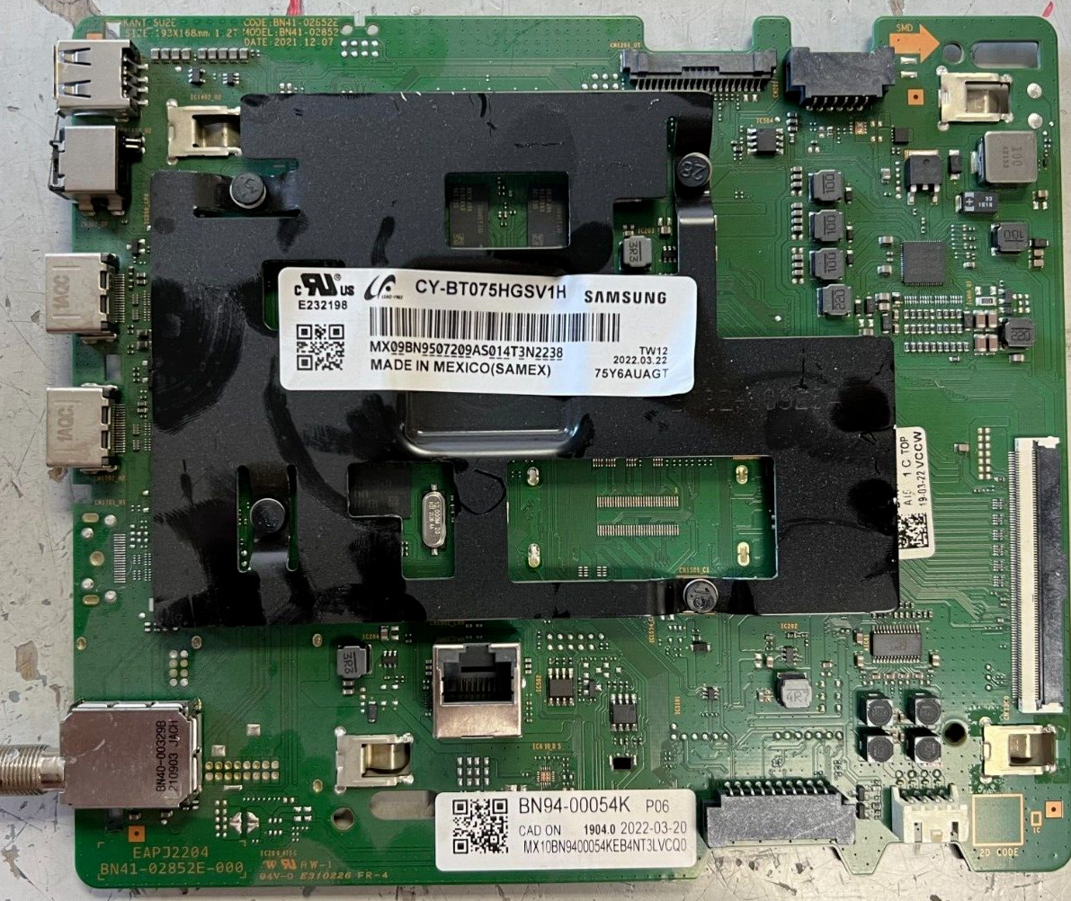 Samsung BN94-00054K Main Board for UN75TU7000FXZA, panel # CY-BT075HGSV1H