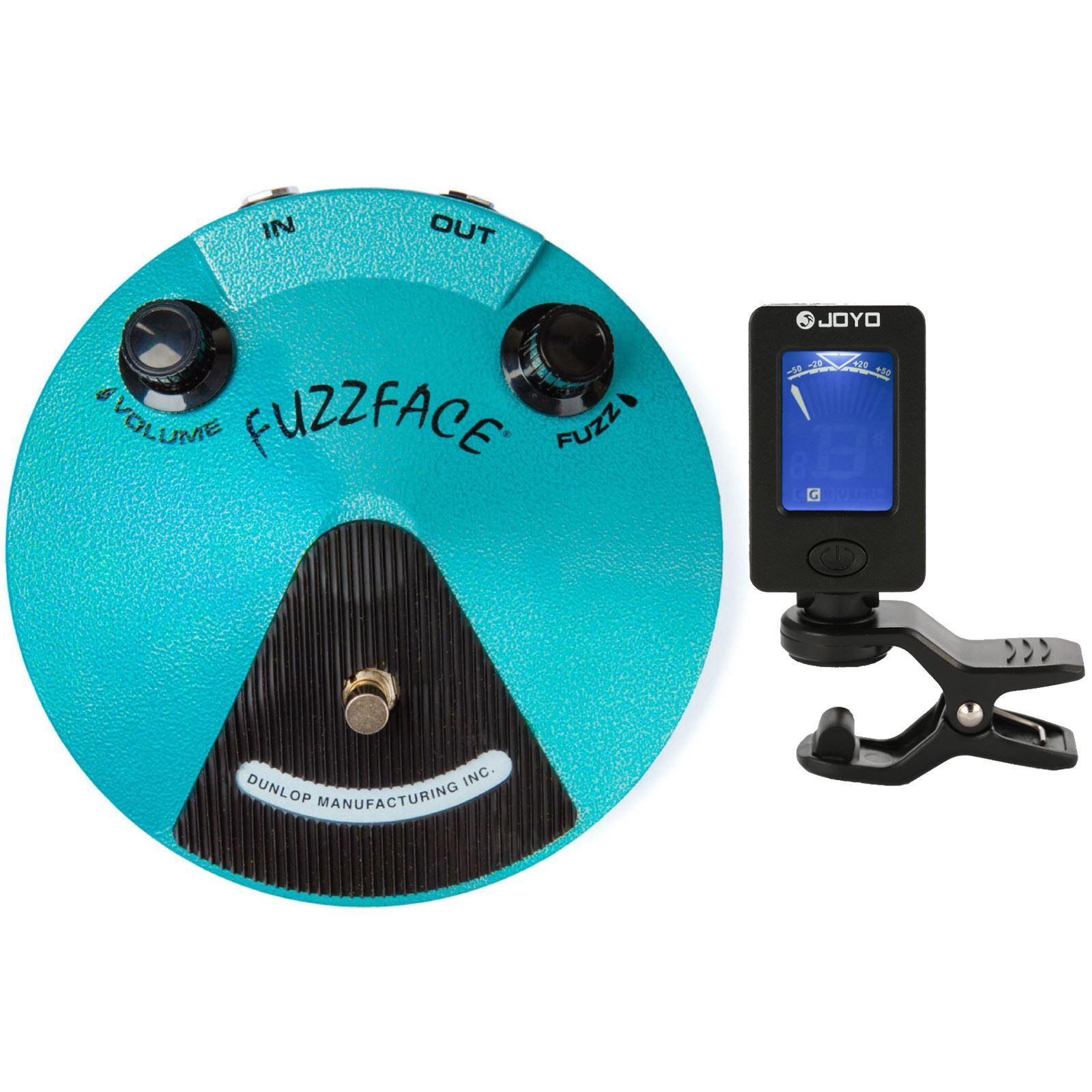 Dunlop JHF1 Jimi Hendrix Fuzz Face Distortion Effects Pedal with Tuner
