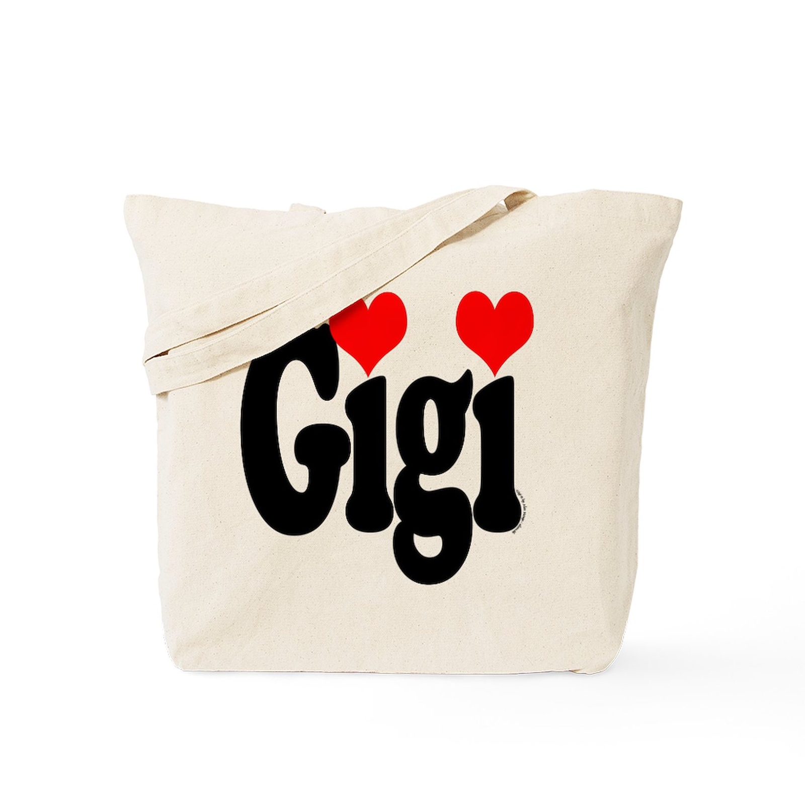 CafePress I Love Gigi Natural Canvas Tote Bag, Cloth Shopping Bag (260433861)