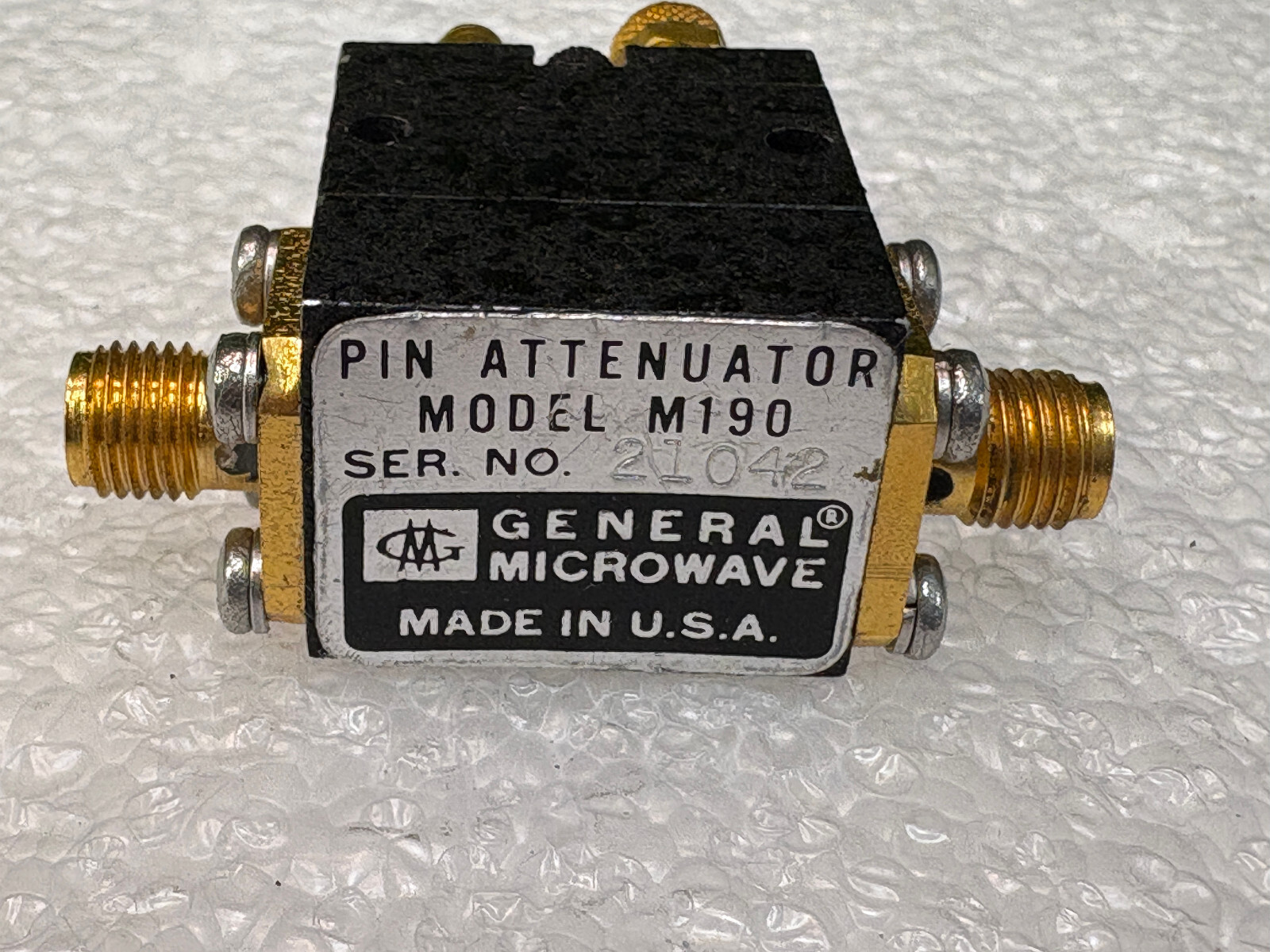 PRE OWNED | GENERAL MICROWAVE M190 SMA RF Coaxial Microwave PIN Attenuator