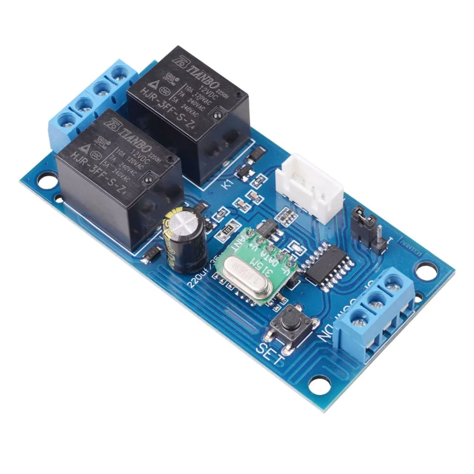 Motor Wireless Remote 12V Switch Universal 2 Channel RF433MHz Remote Control