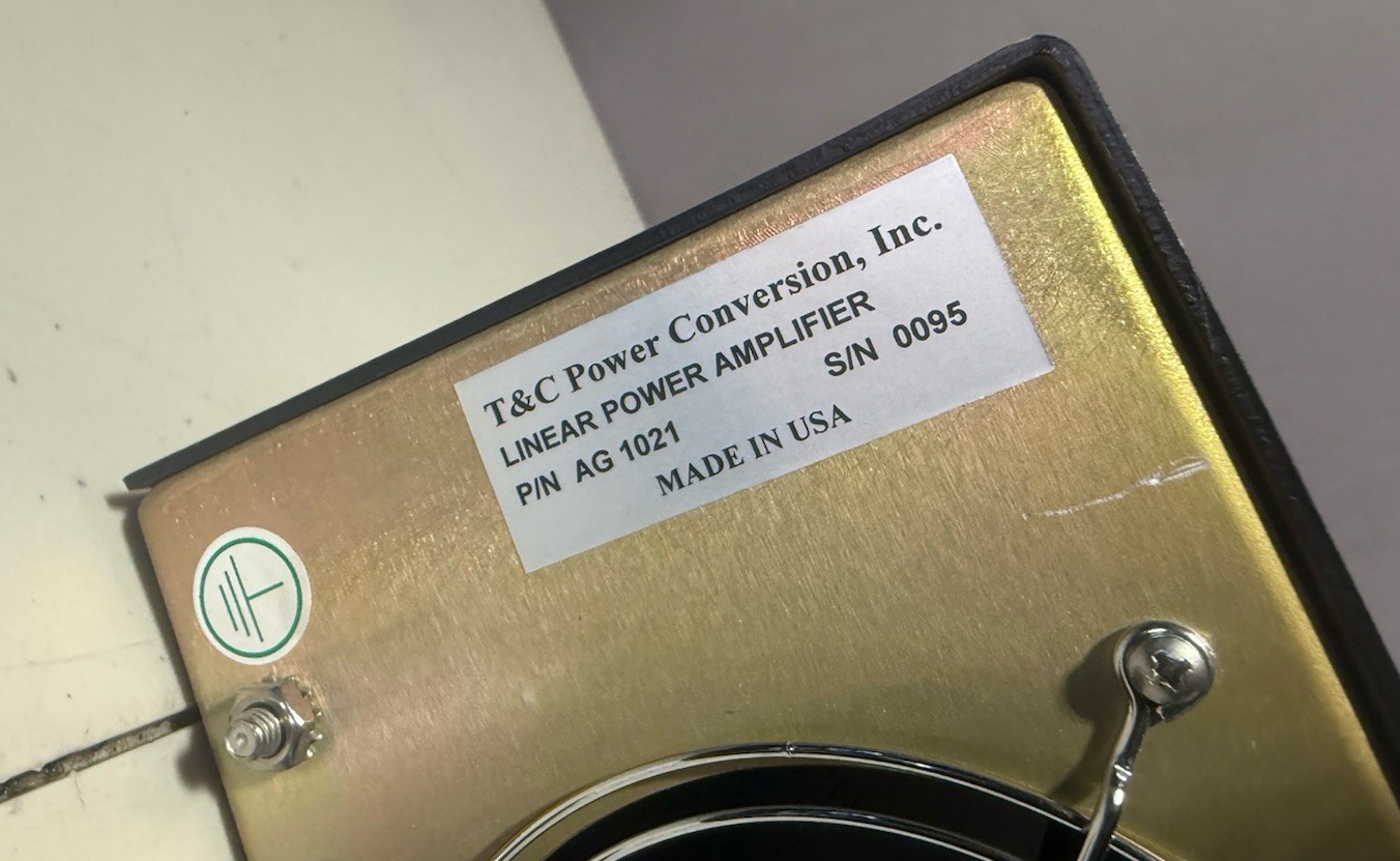 T&C power conversion AG1021 AG series amplifier LF amplifier/generator