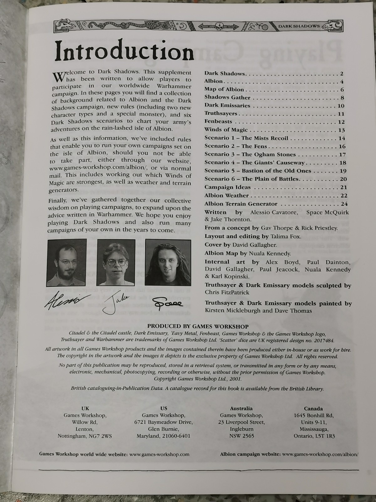 Warhammer Dark Shadows Supplement Book Games Workshop 2001 Albion OOP Paper Back