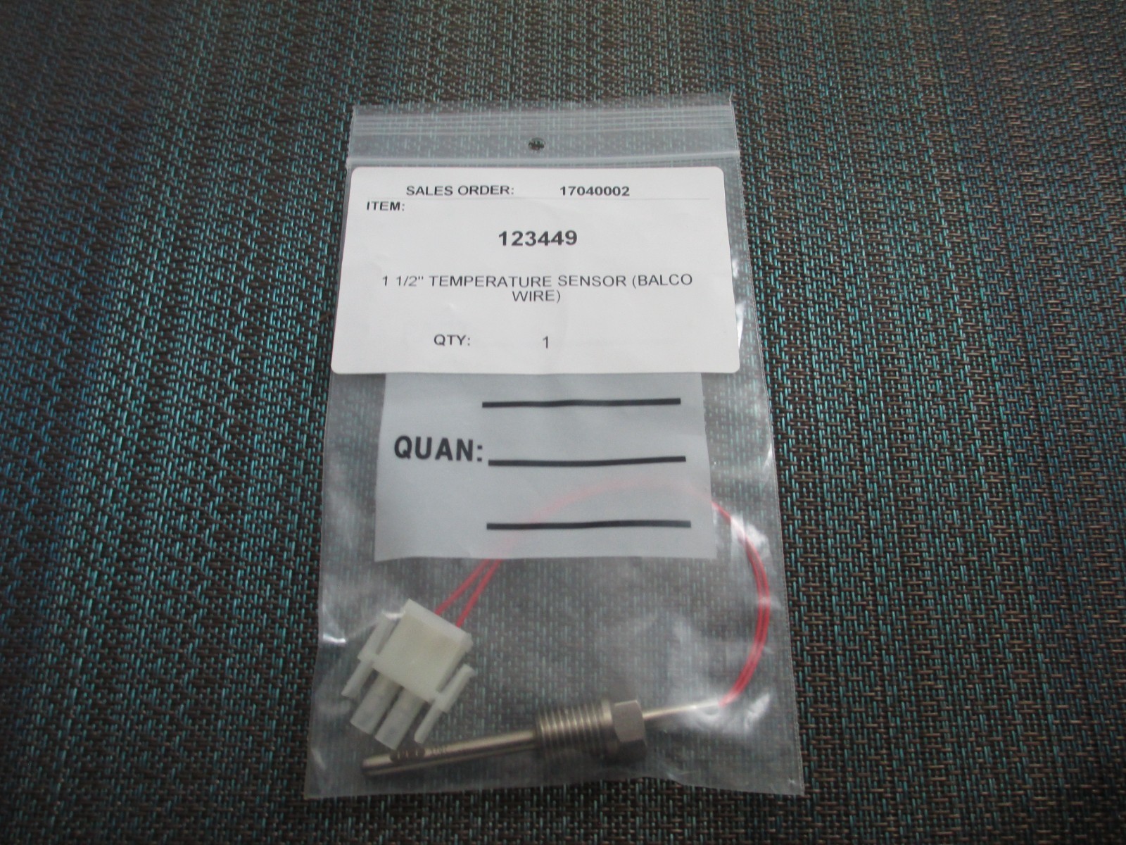 AERCO 123449 INLET TEMP SHELL SENSOR NEW!