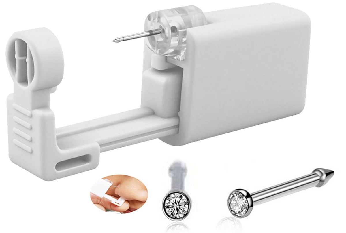 Nose Piercing Kit, Pierce 2.2 cm (W) x 5.5 (L) x 1.3 (H), White