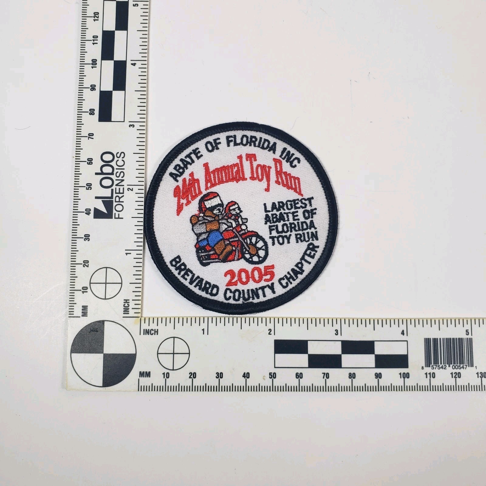 Toy Run Brevard 2005 Patch For Vest Largest ABATE FL 3" Round (Y38)