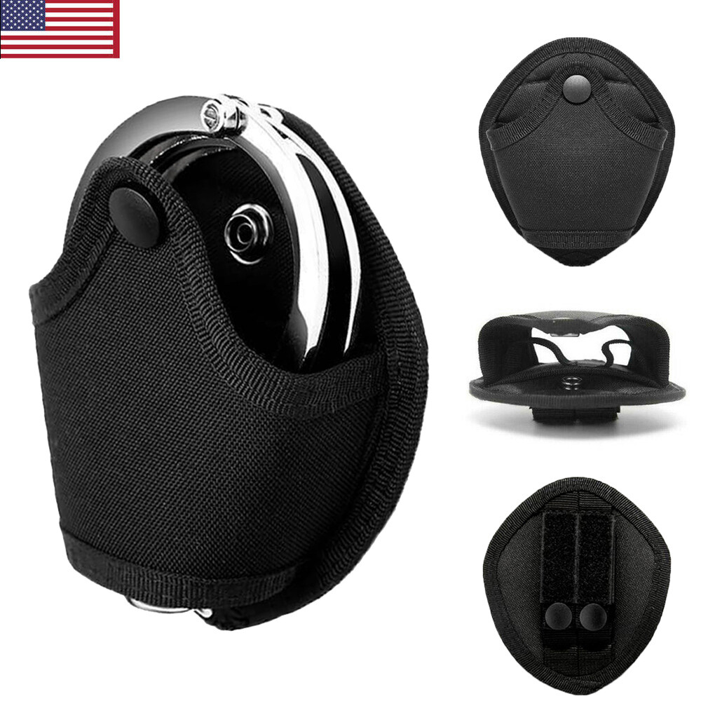 Tactical Molle Handcuff Holster Duty Belt Heavy Duty Nylon Hand Cuff Case Sheath