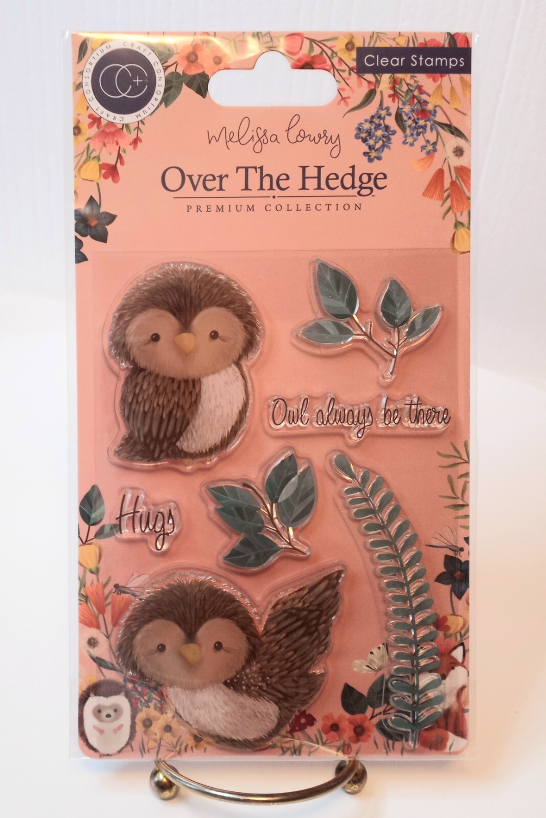 Craft Consortium OLIVIA the OWL 7 pc Stamp Set Over the Hedge Collection IMPORT