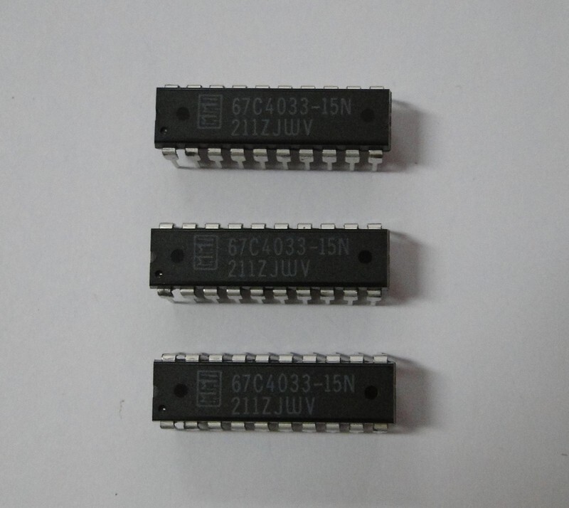 Lot of 3 67C4033-15N DIP 20 PIN IC Used NOS ? From Service Company's Spares