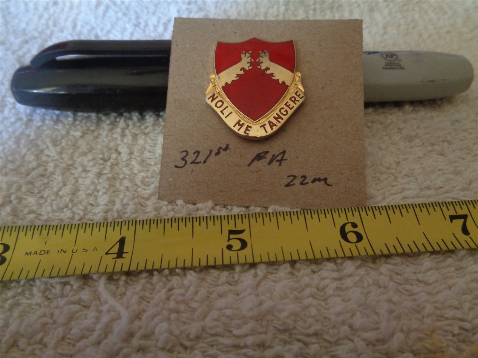 321st Field Artillery 22M Unit Crest, DI, DUI (DRAW#CL)
