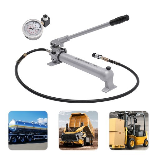 Manual Hydraulic Hand Pump Hydraulic Hand Pump with Pressure Guage US STOCK