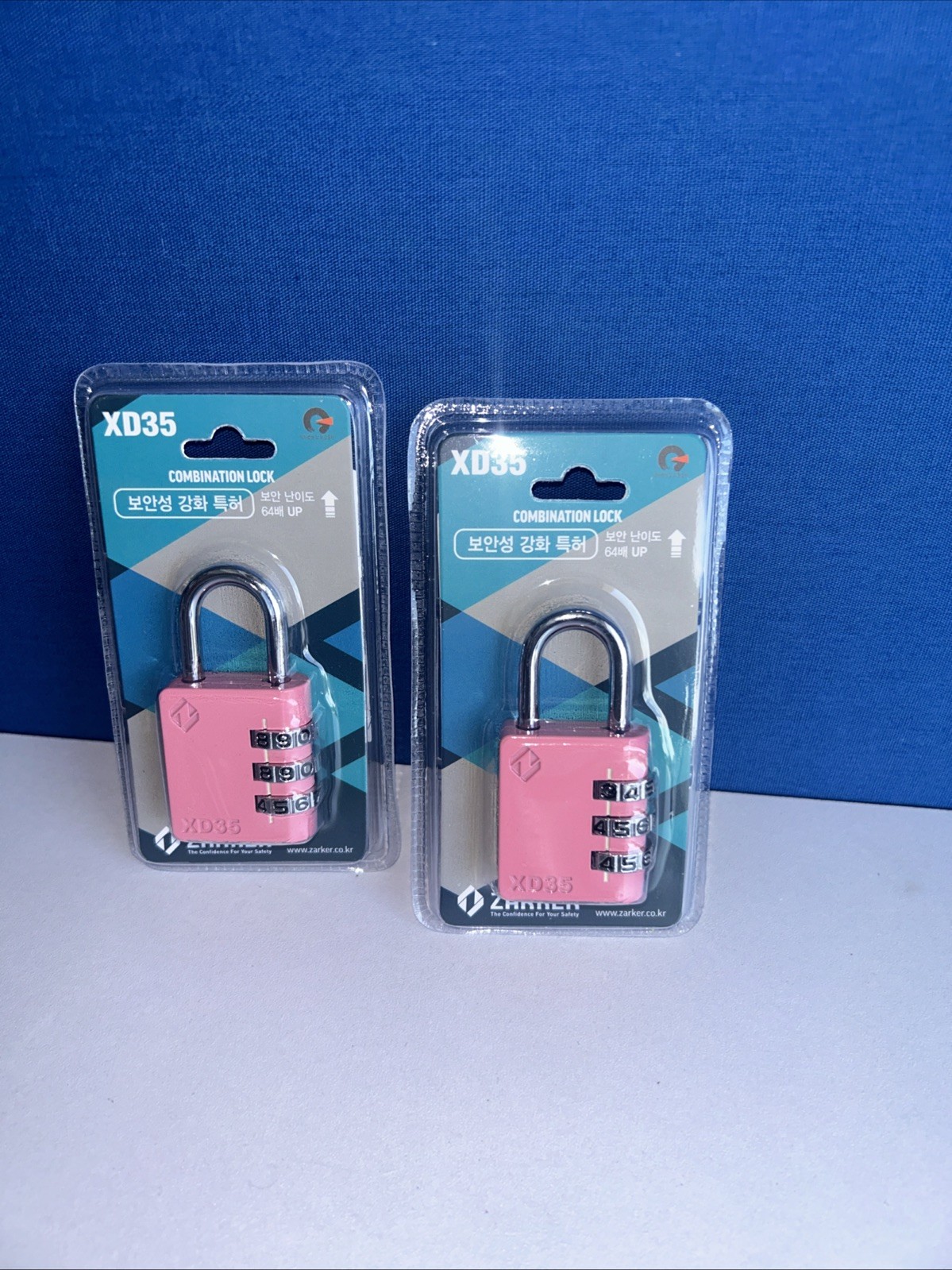 Set Of 2 ZARKER XD35 - 3 Digit Combination Lock for Gym/School Locker,Travel Bag