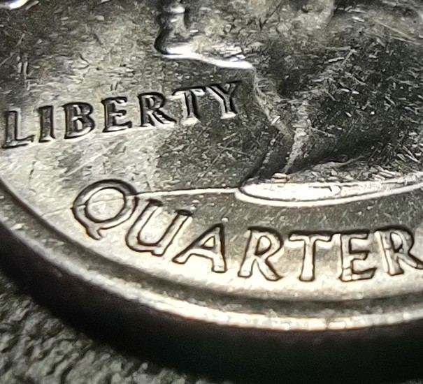 2007 P Wyoming State Quarter With Die Crack Error, Doubled Rim Error, DDO / DDR