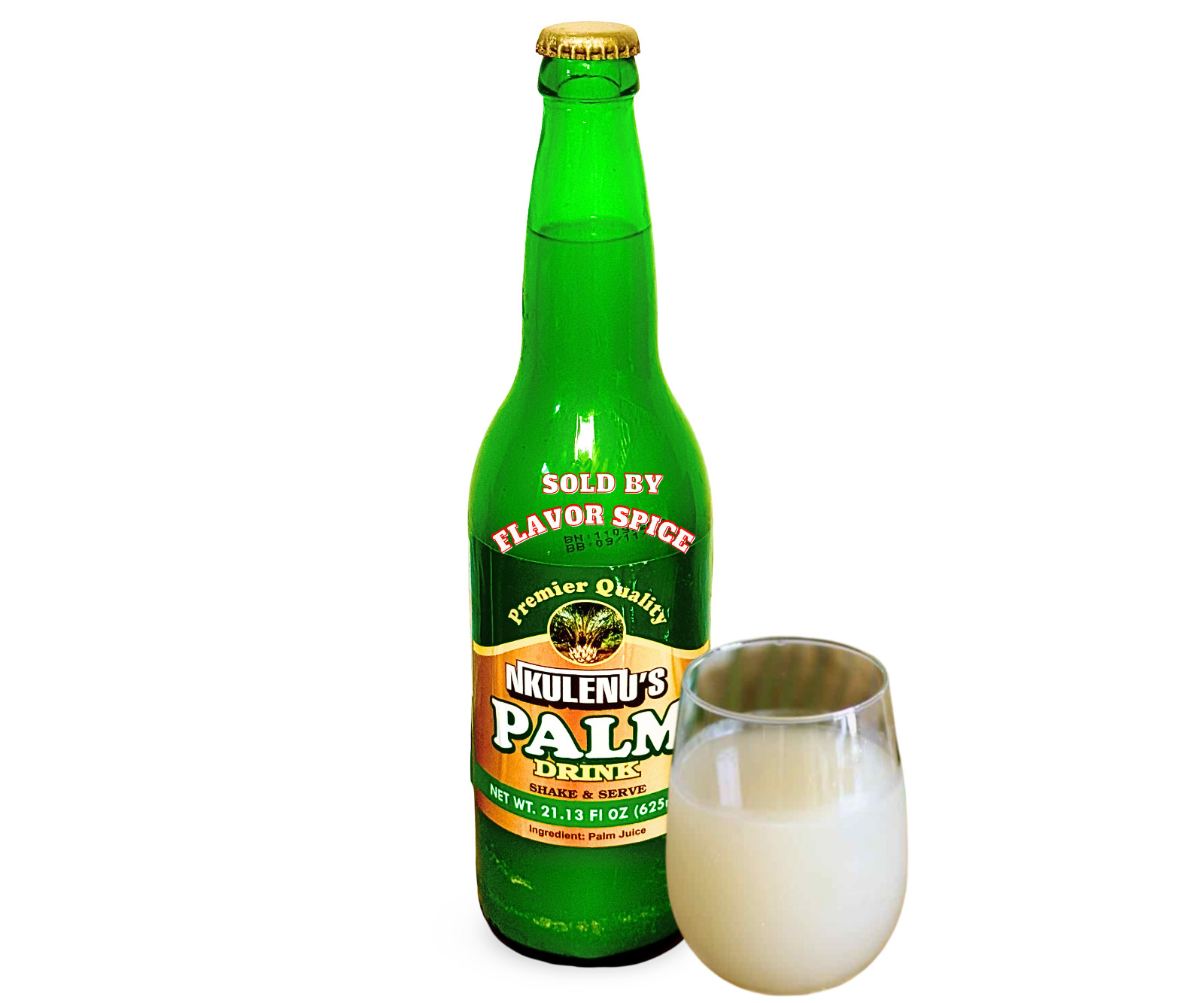 African Palm Wine Drink 21 Fl oz | Nkulenu's | Palm Juice | 1 Bottle