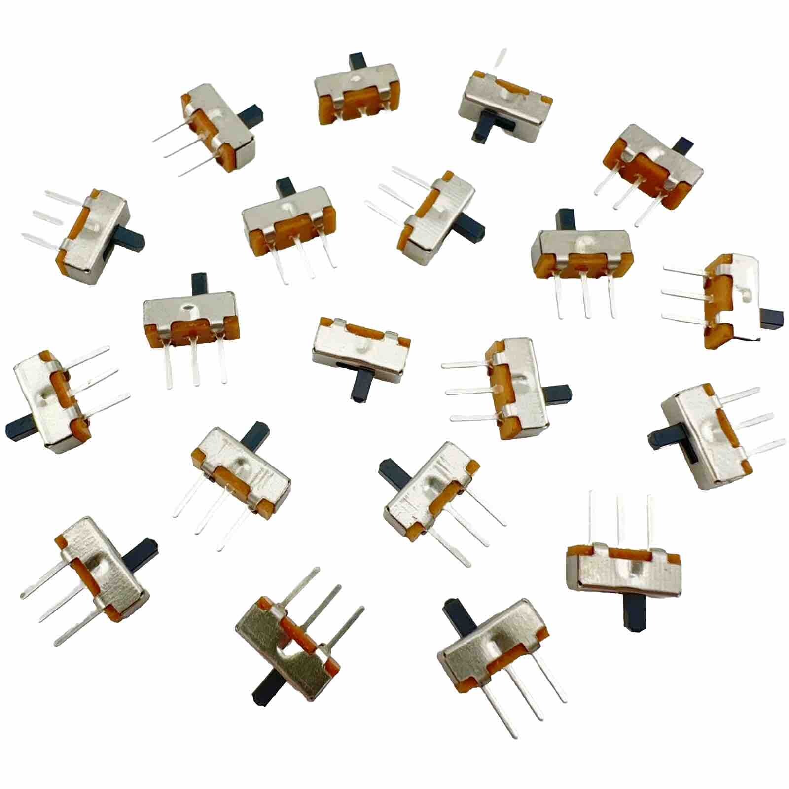 20PCS 3 Pin SS12D00G3 2 Position SPDT 1P2T PCB Panel Mini Vertical Slide Switch