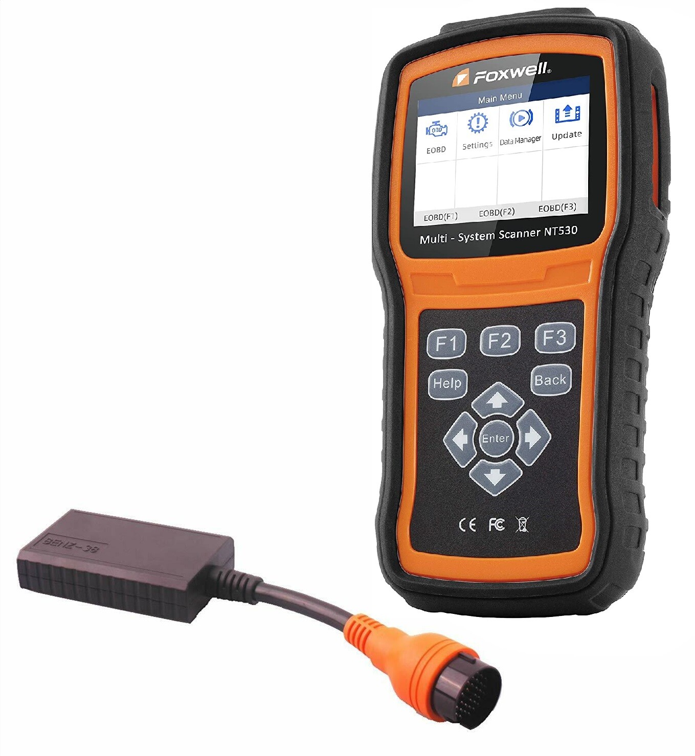FOXWELL NT530 PRO MERCEDES BENZ DIAGNOSTIC SCANNER TOOL MULTIPLEXER 38 PIN CABLE
