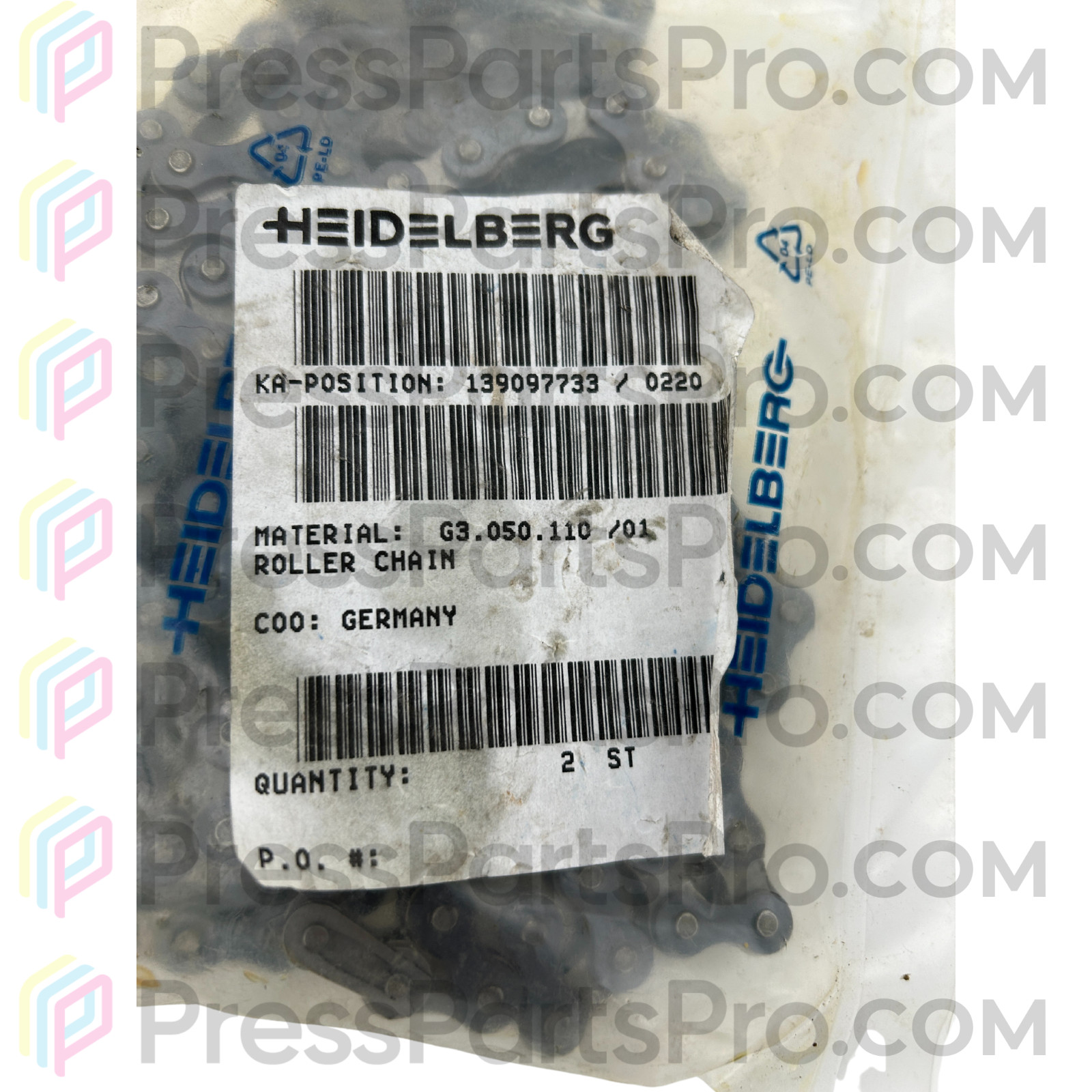 G3.050.110 Roller Chain for Heidelberg SM52 - High Quality Replacement