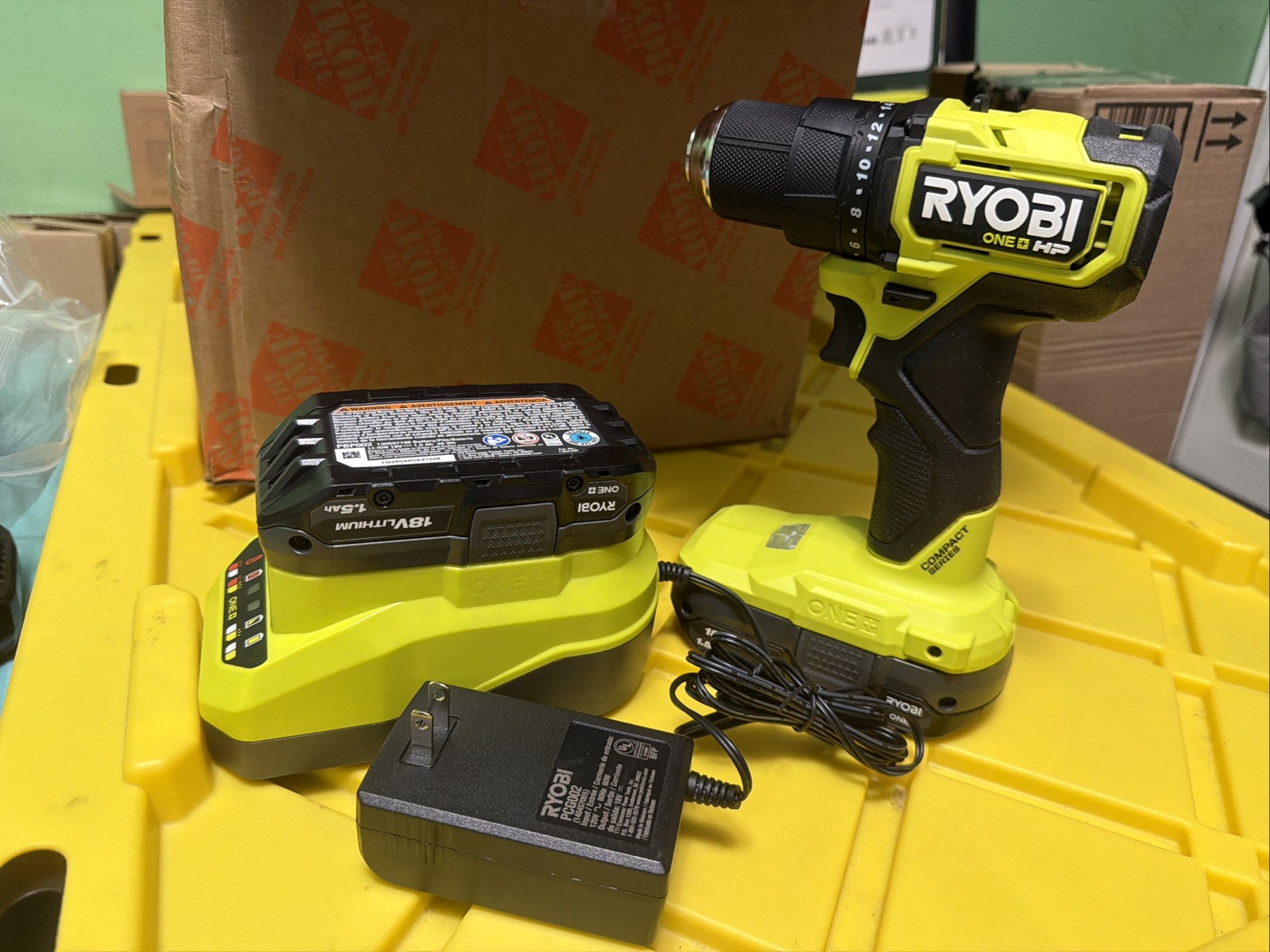 New Ryobi PSBDD02K2 18V ONE+ HP Brushless Compact Drill/Driver Kit No Box