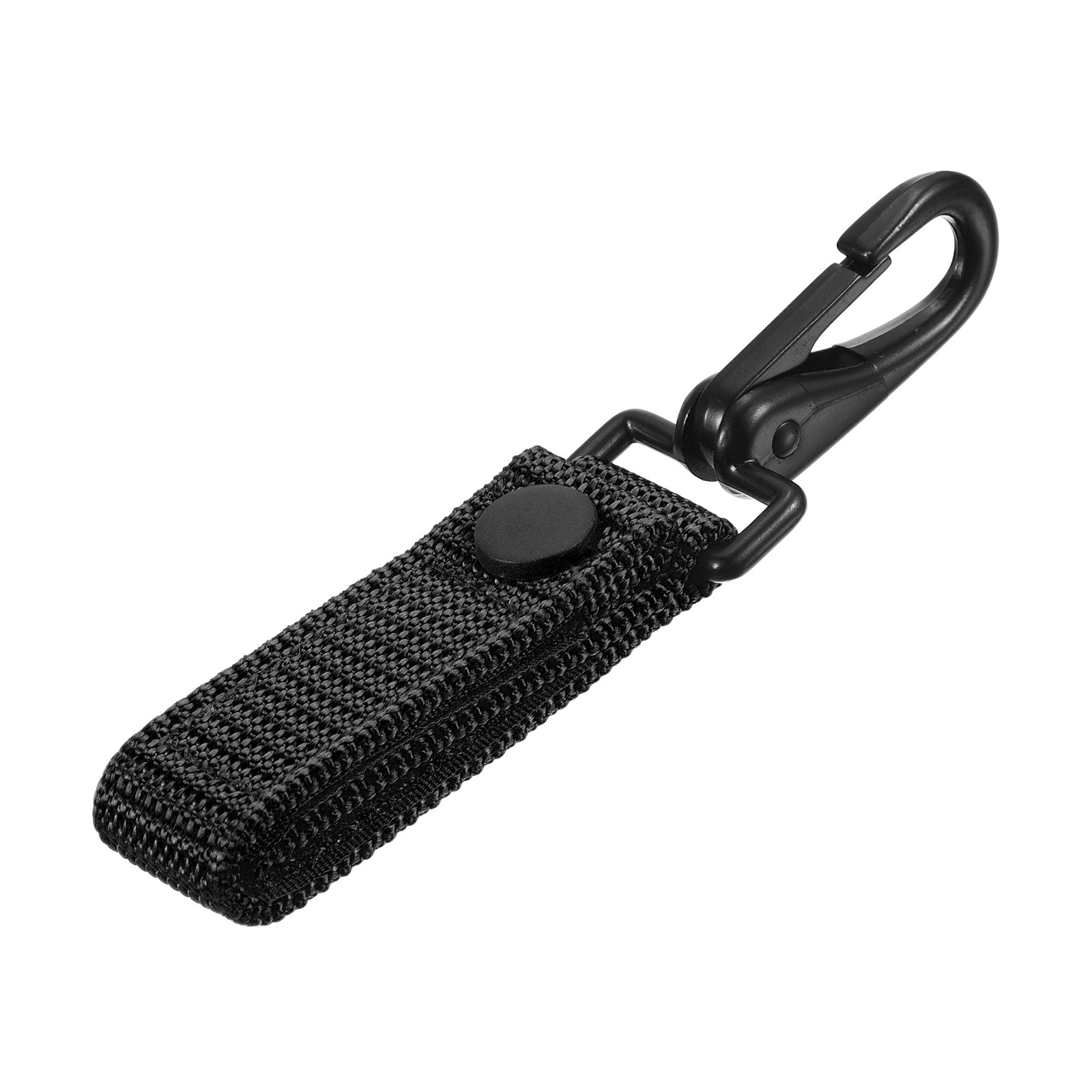 1Pcs Black Belt Keeper Key Ring DIY Nylon Webbing Strap Buckle