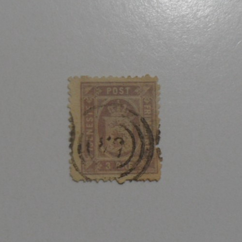 STAMPMART : DENMARK 1902 SC#9a 3 ORE DANISH OFFICIAL SEAL HINGED STAMP