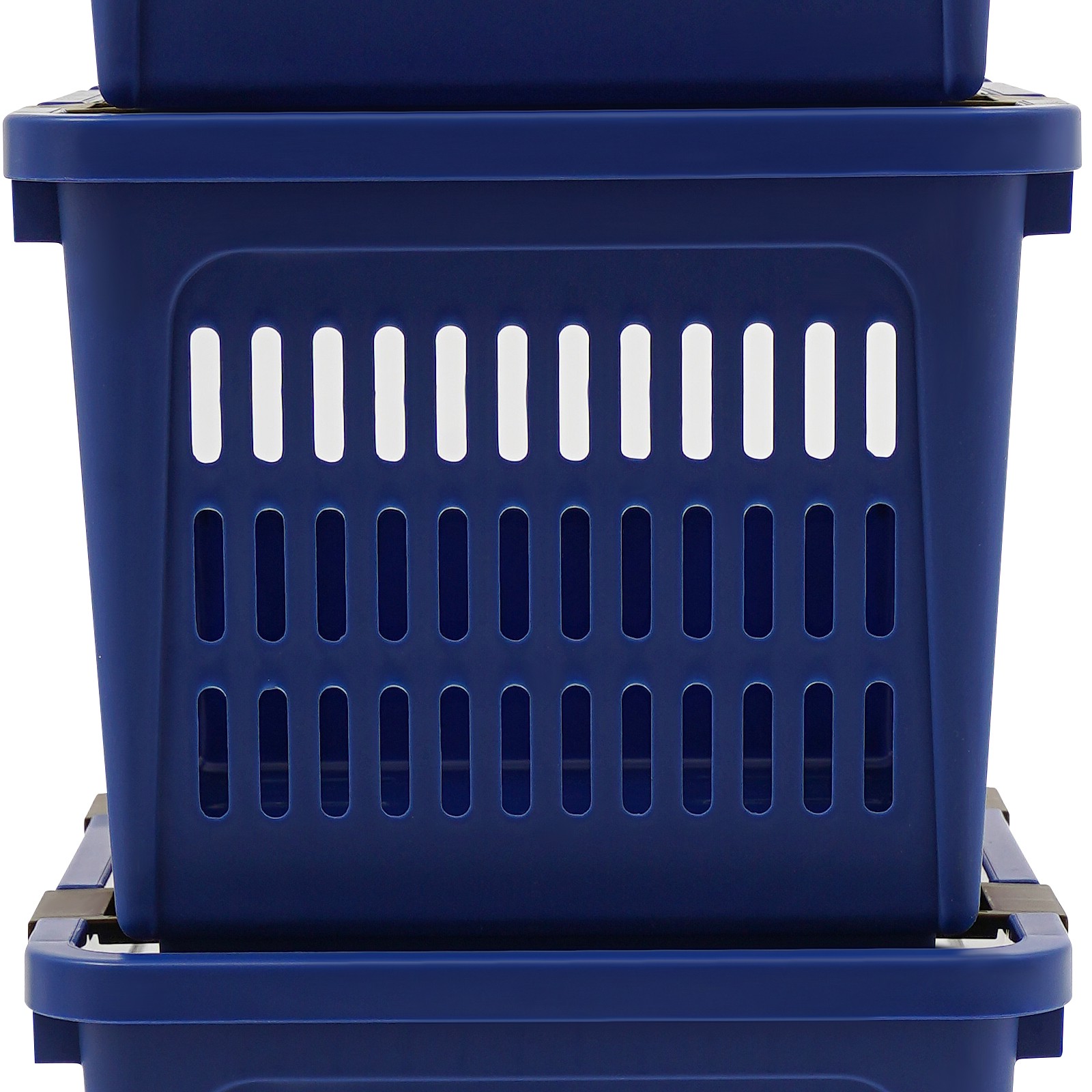 4PCS Stacking Storage Baskets, PP Plastic Stackable Organizer Bins