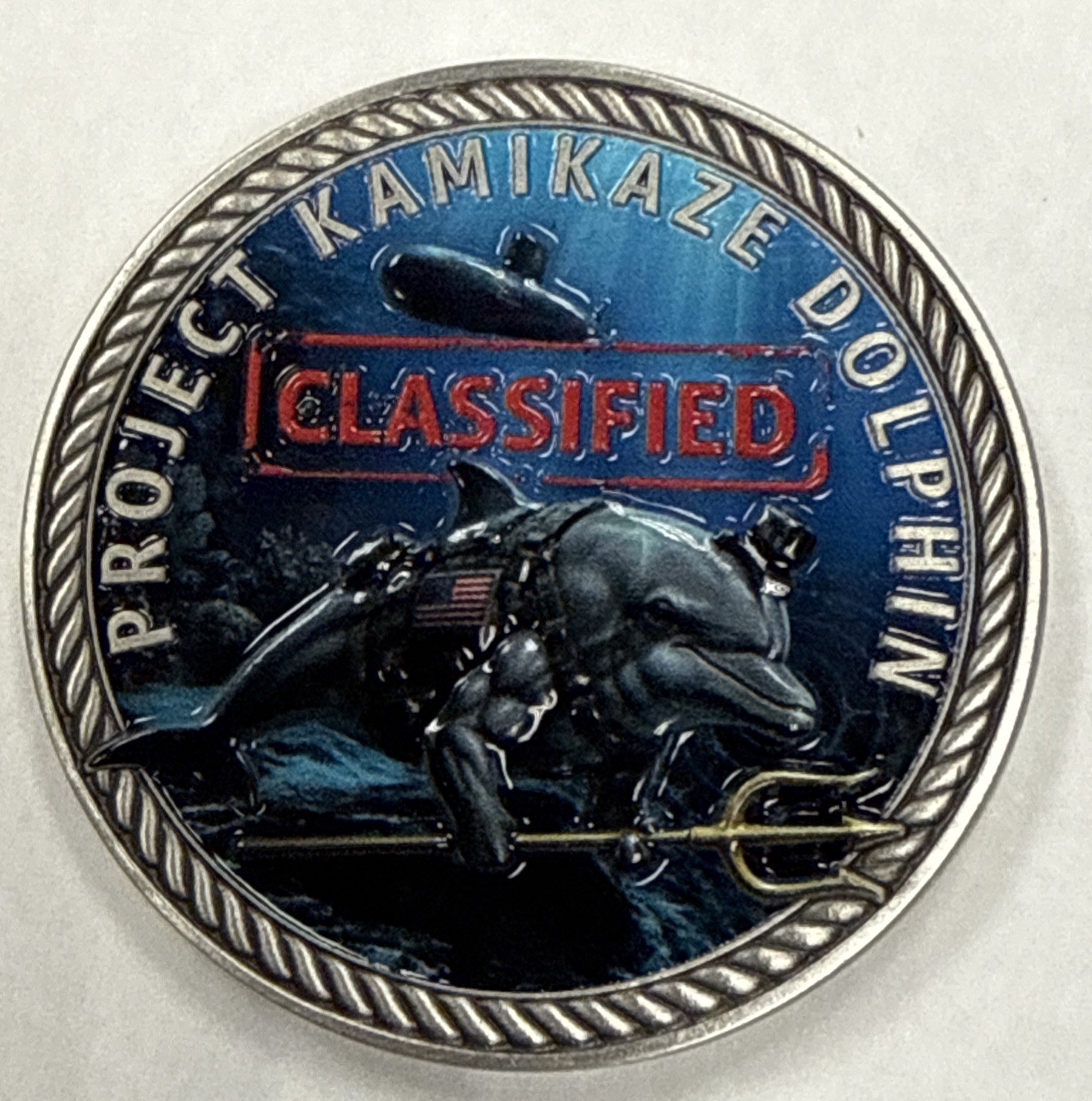 Secretary Of War The Pentagon Kamikaze Dolphin Challenge Coin
