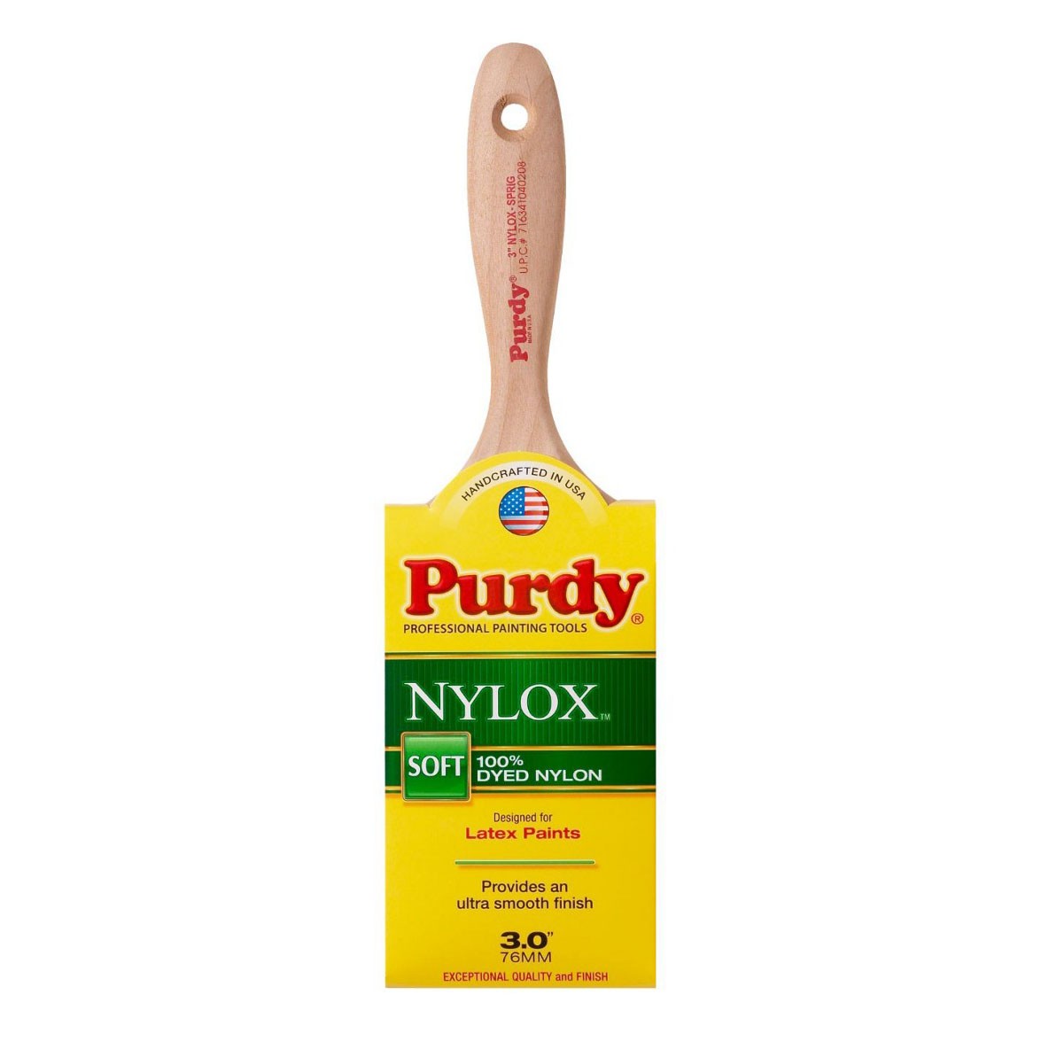 Genuine Purdy Nylox Sprig Flat 3" Paint Brush 144380230