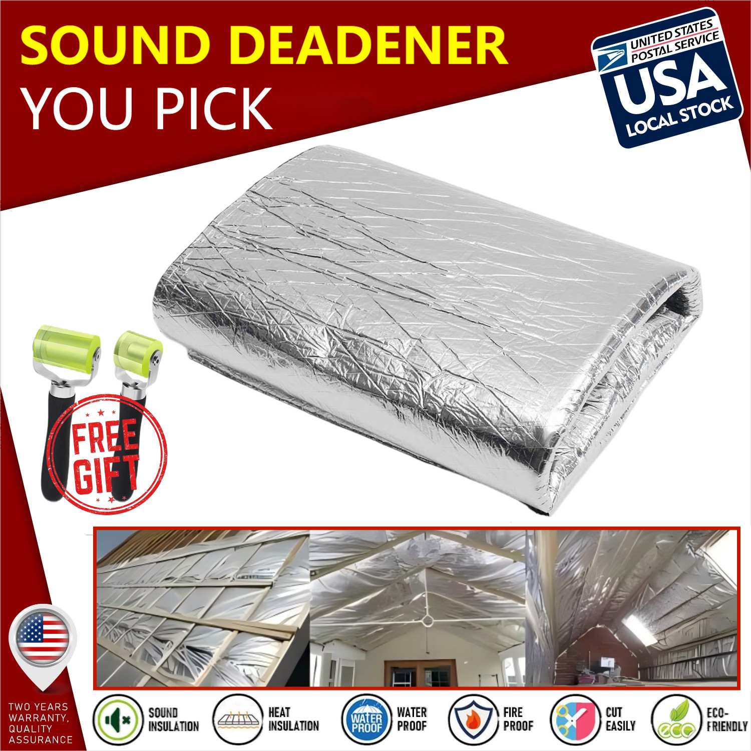[Winter Essential] Sound Deadener Heat Shield Insulation Reduce Mat -House Roof