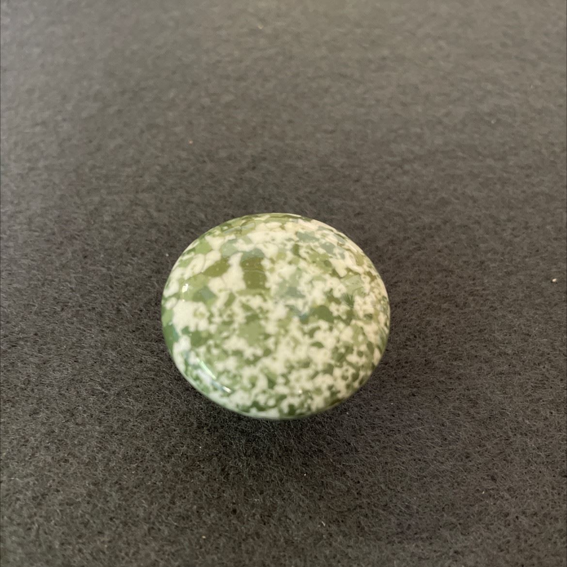 1-1/4" Ceramic Knob Green Granite Enamelware