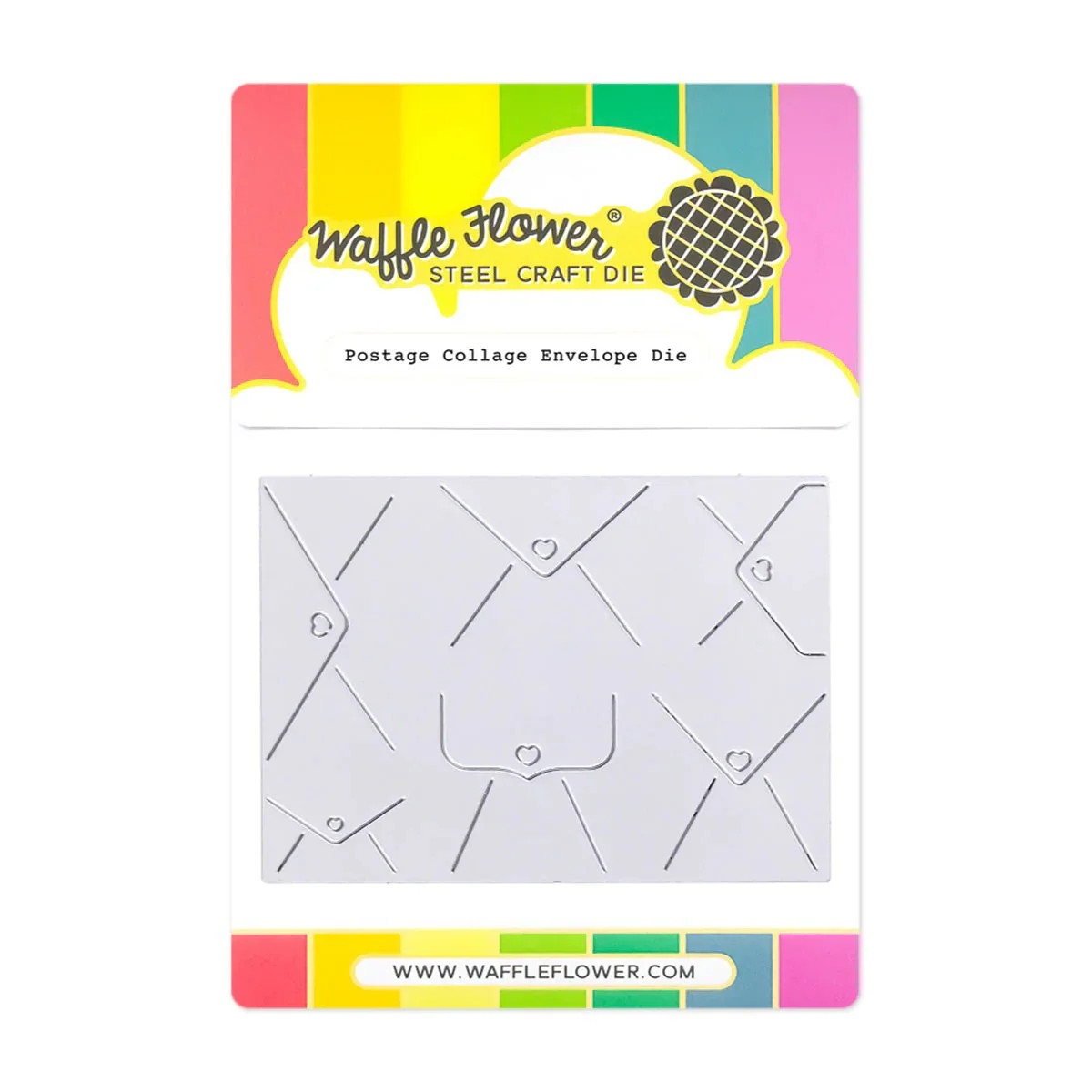 Waffle Flower Die Set - Postage Collage Envelope, 421984