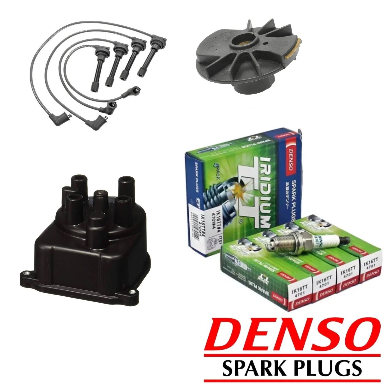 IGNITION KIT for HONDA CIVIC NGK SPARK PLUGS WIRE SET YEC CAP ROTOR JAPAN DX EX