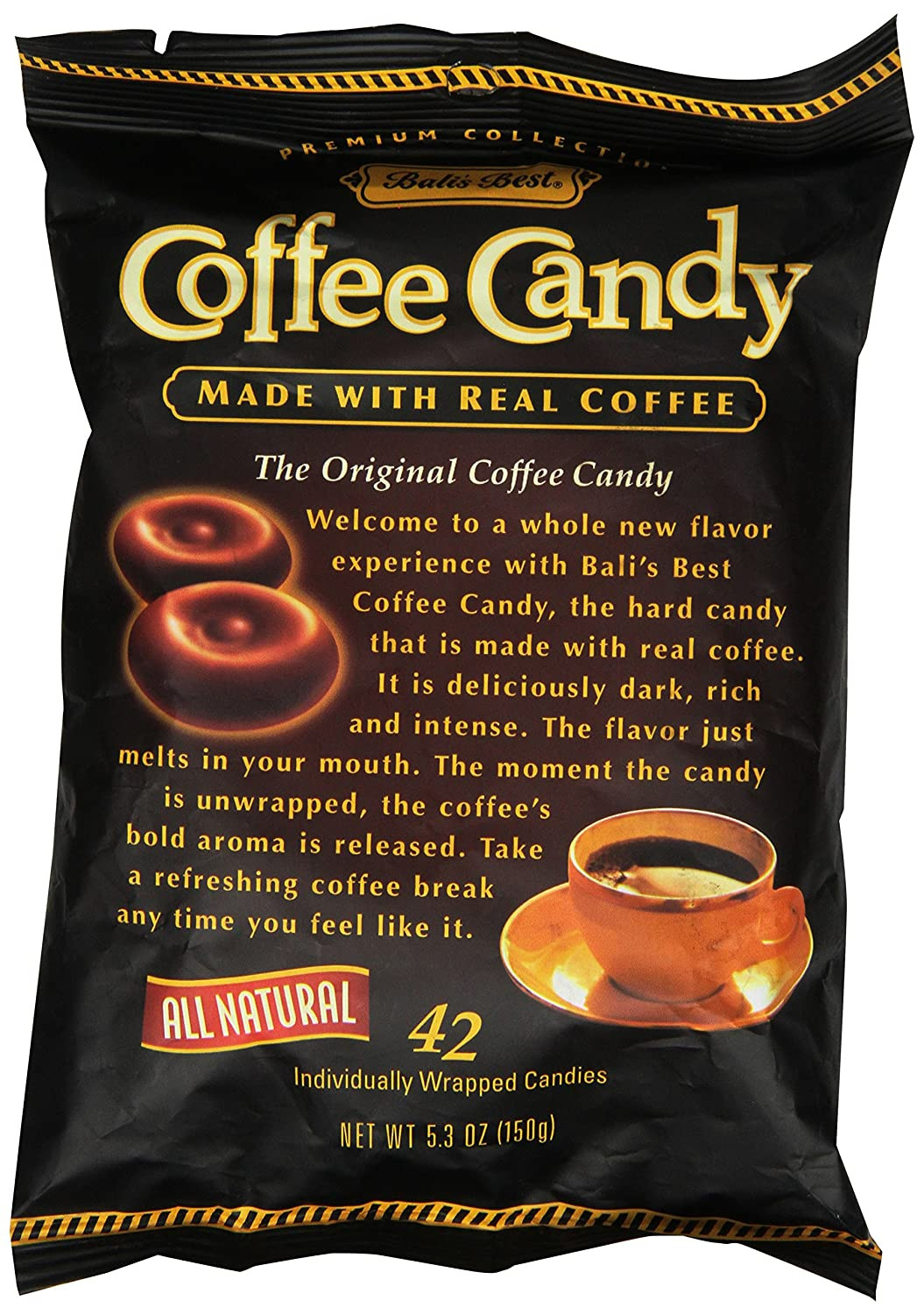 Coffee Candy Individually Wrapped, 0.35Pounds (42 Pcs)
