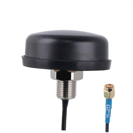 Active/Passive GPS Antenna SMA - Through Hole Screw Mount 3 ft lead - SMA Male