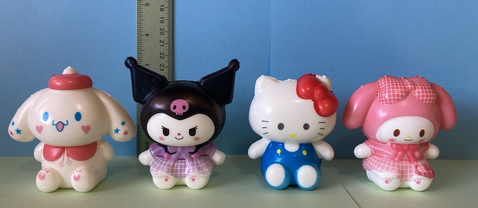 Hello Kitty Kuromi Squishy Toy Lot Of 4 Stretchy Sensory Fidget Stress Relief