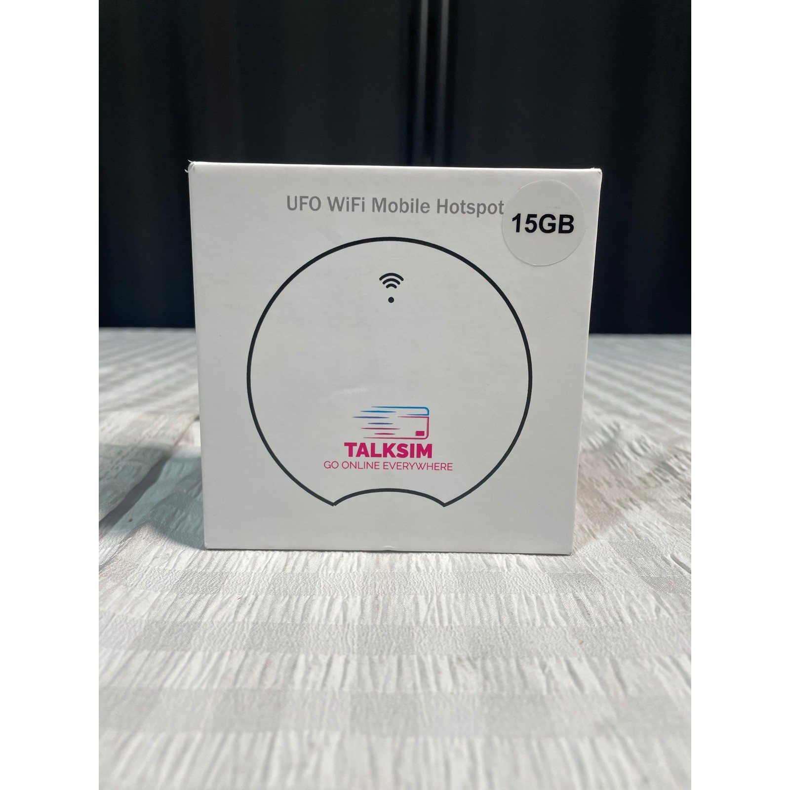 TalkSim UFO WiFi Mobile Hotspot 4G LTE Portable Router 15GB Data White
