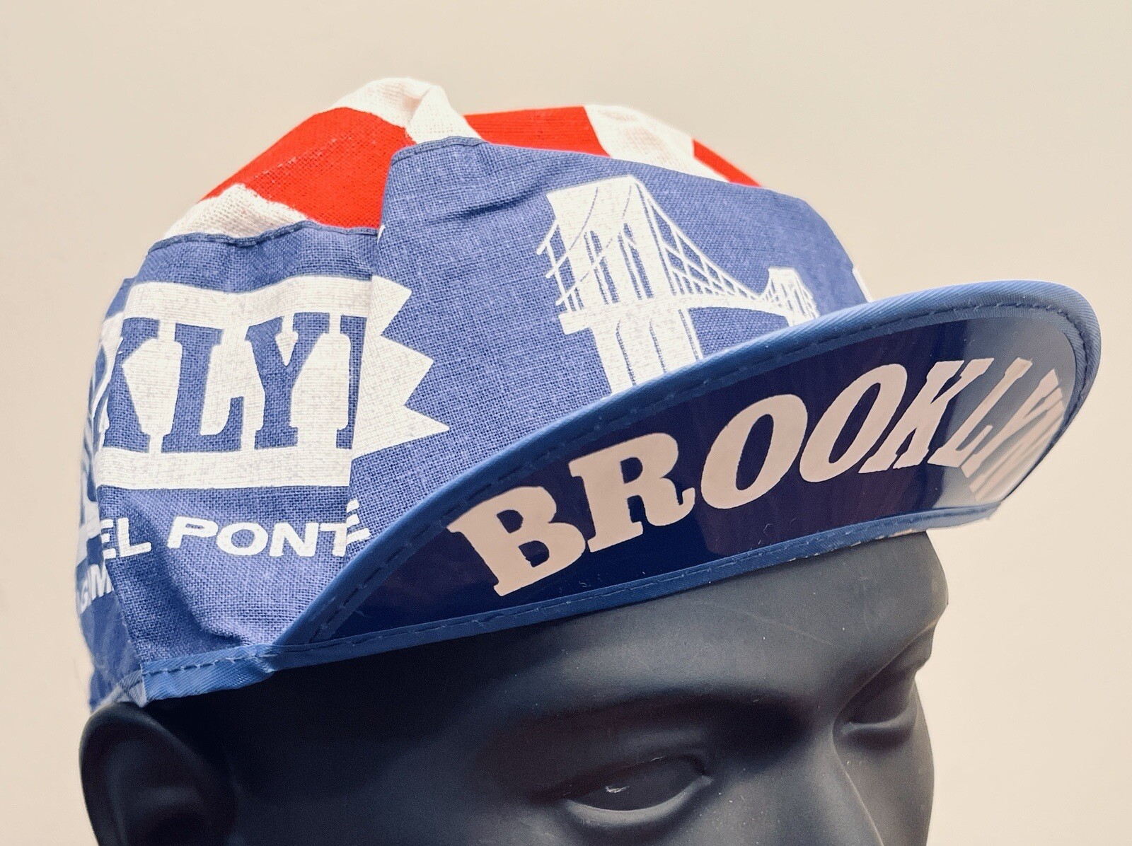 Vintage 1970s Original Brooklyn Cycling Cap Hat Bicycle Racing RARE