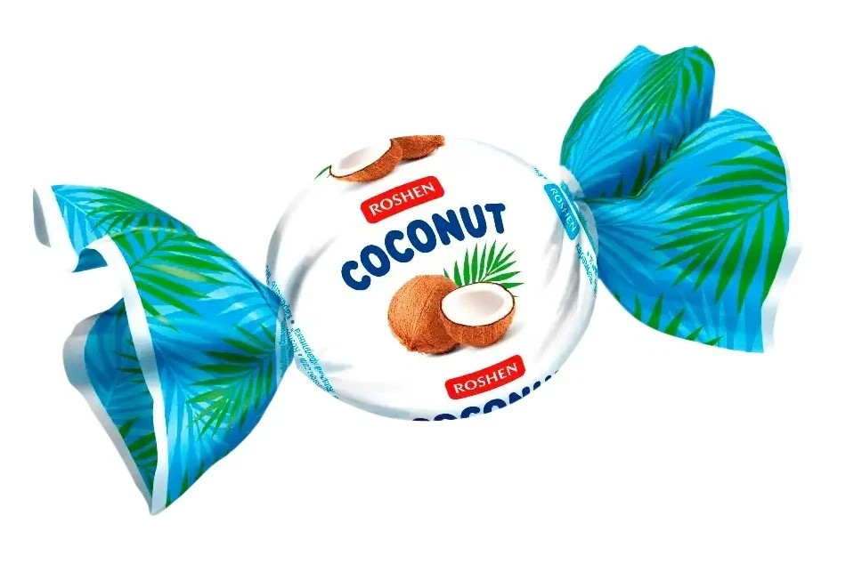 ROSHEN Ukrainian Candy "Coconut" Milk Caramel Toffee Hard Boiled Sweets 200g 7oz