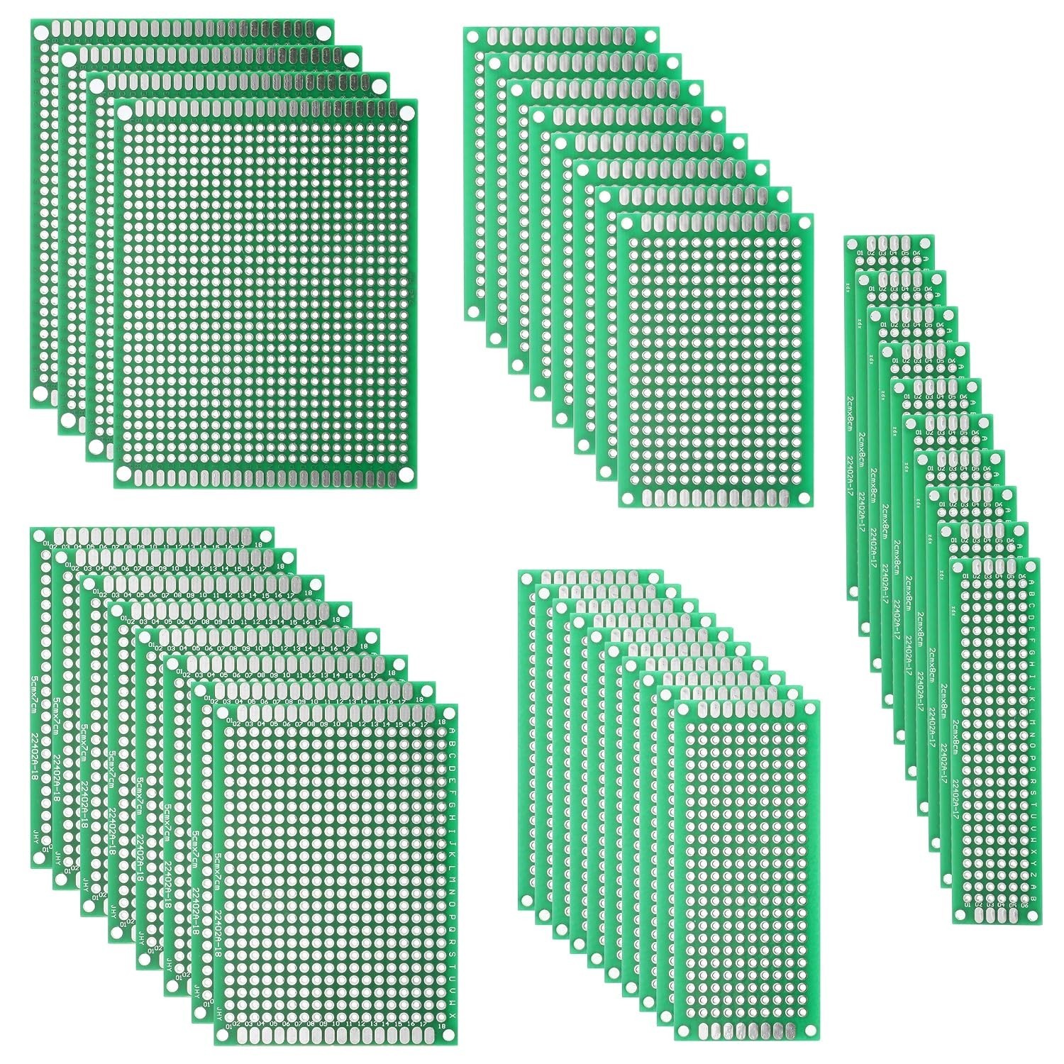 High-Quality Double-Sided PCB Circuit Boards Kit - 40 Pieces for DIY Projects