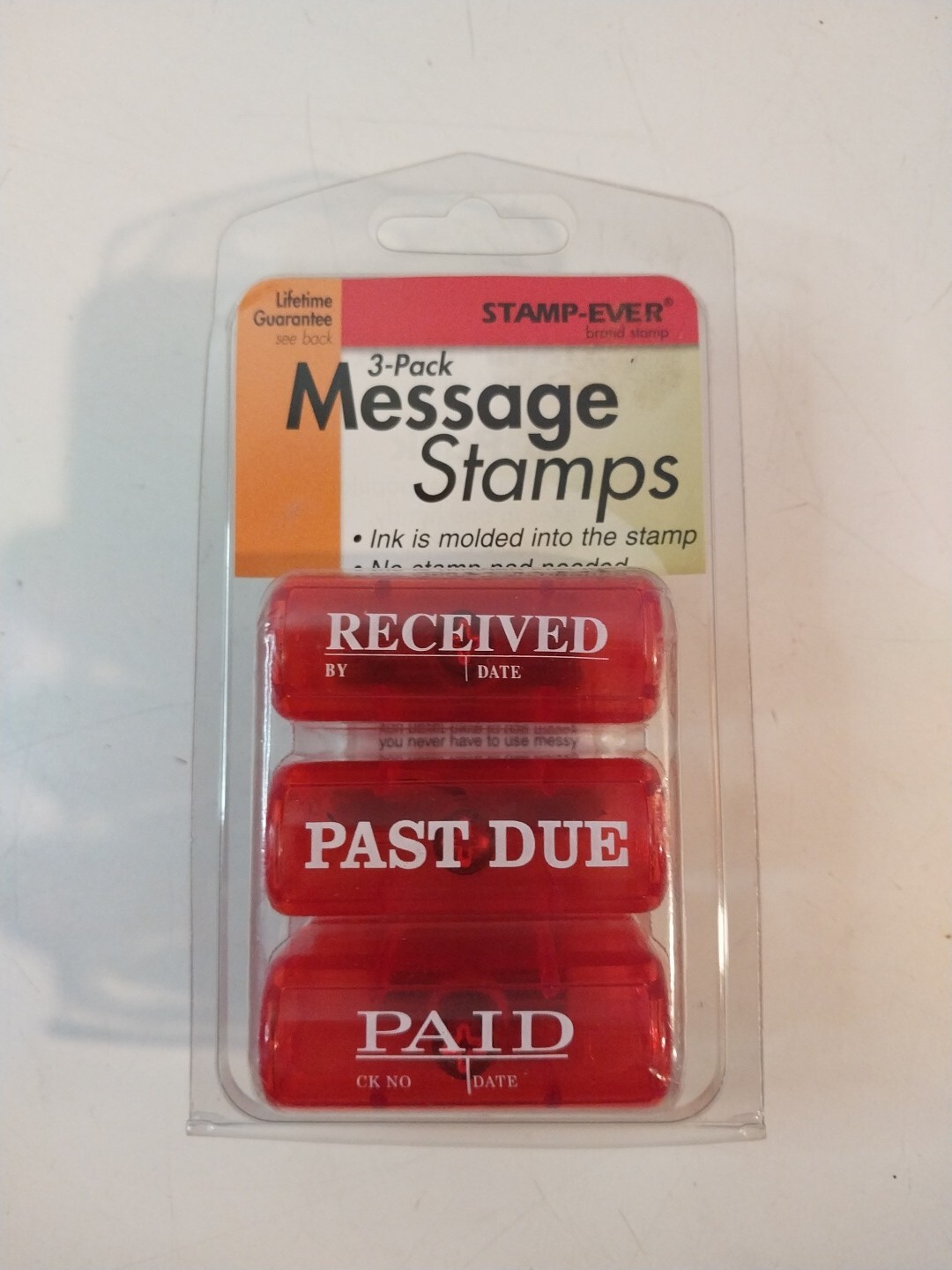 Stamp-Ever 3 Pack Message Stamp Kit Made in USA NEW