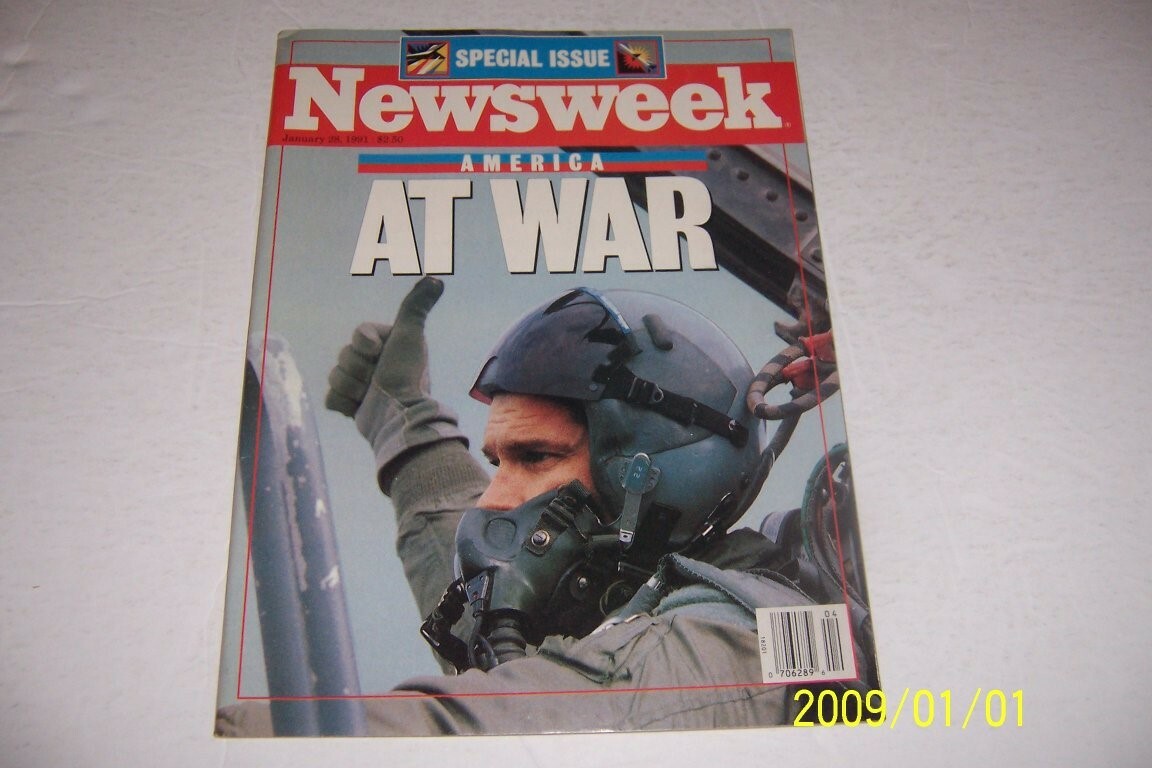 1991 Newsweek AMERICA AT WAR No Label BAGHDAD IRAQ 1/18/91 No Label NEWSSTAND