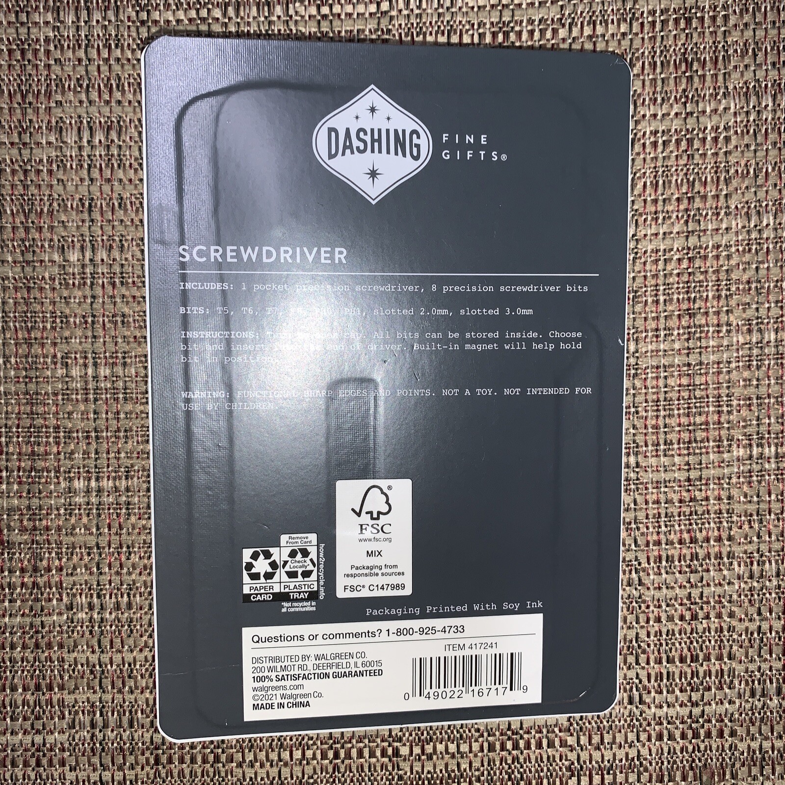 Dashing Pocket Precision Screwdriver With 8 Precision Screwdriver Bits New!