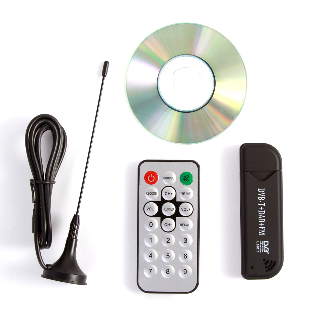 Mini Digital TV Stick Receiver Tuner USB DVB-T DAB FM Video Fitipower FC0012