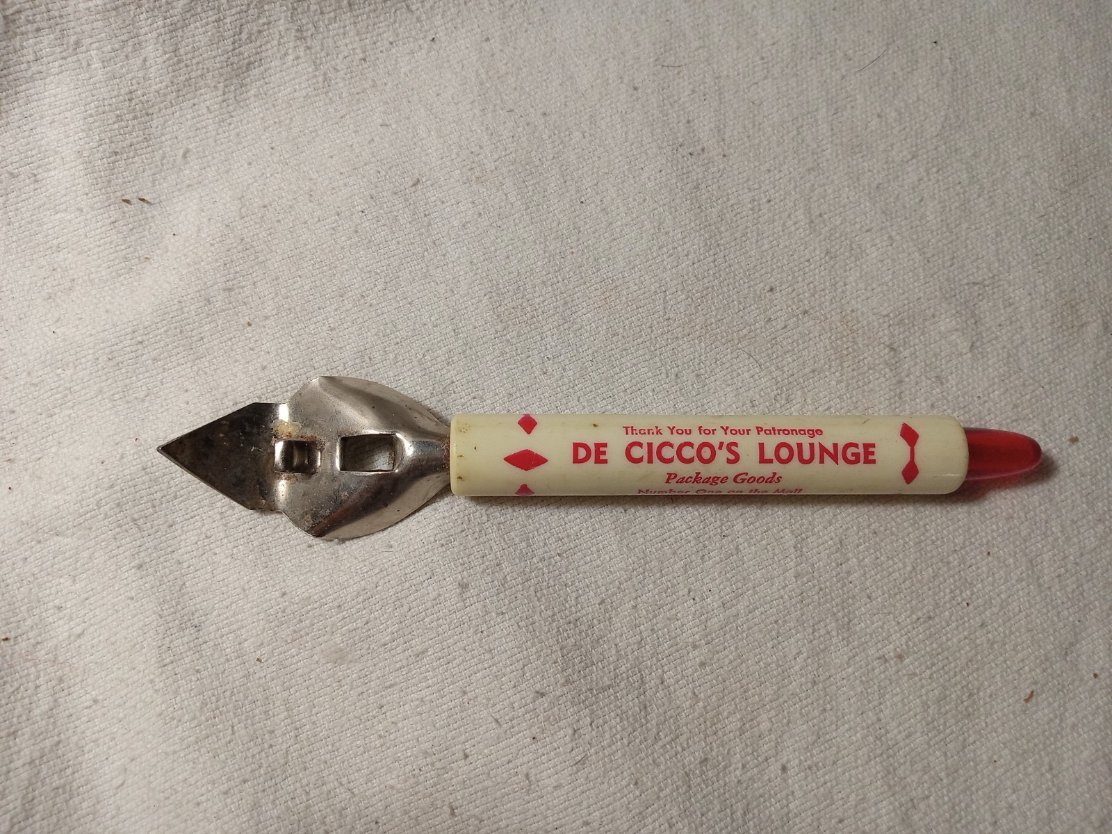 Vintage Advertising Bottle Opener De Cicco's Lounge Manville NJ