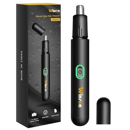 Precision Nose Hair Trimmer – 360° Safe & Efficient Electric Trimming, USB