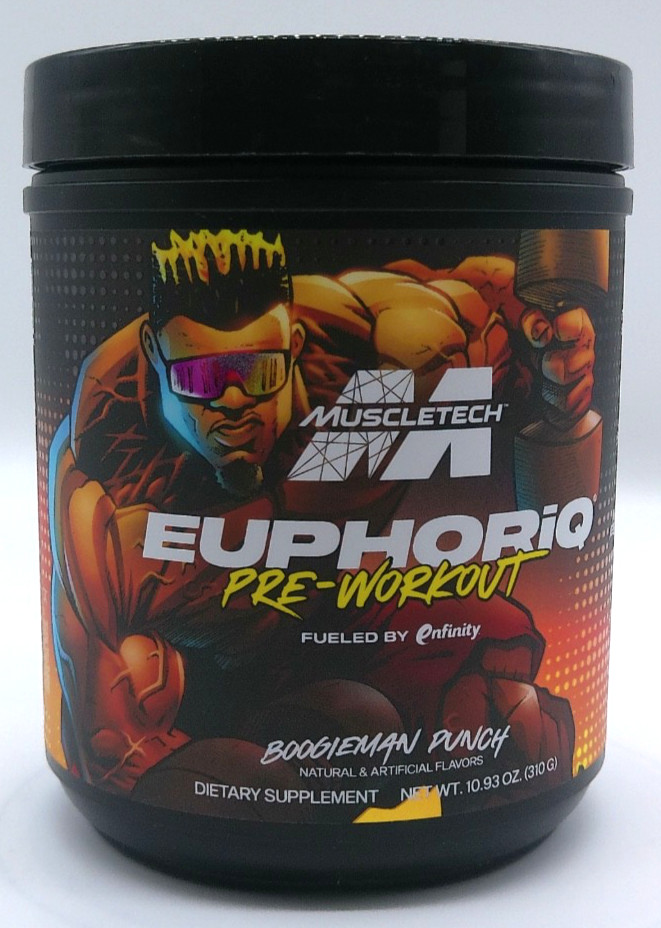 MuscleTech EuphoriQ Pre-Workout BoogieMan Punch, 10.93 Oz., Exp. 10/26
