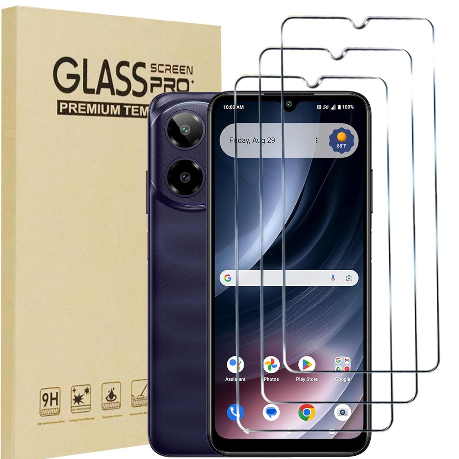 2PCS Cricket Icon Plus (2026) Tempered Glass Film Cover Guard Screen Protector