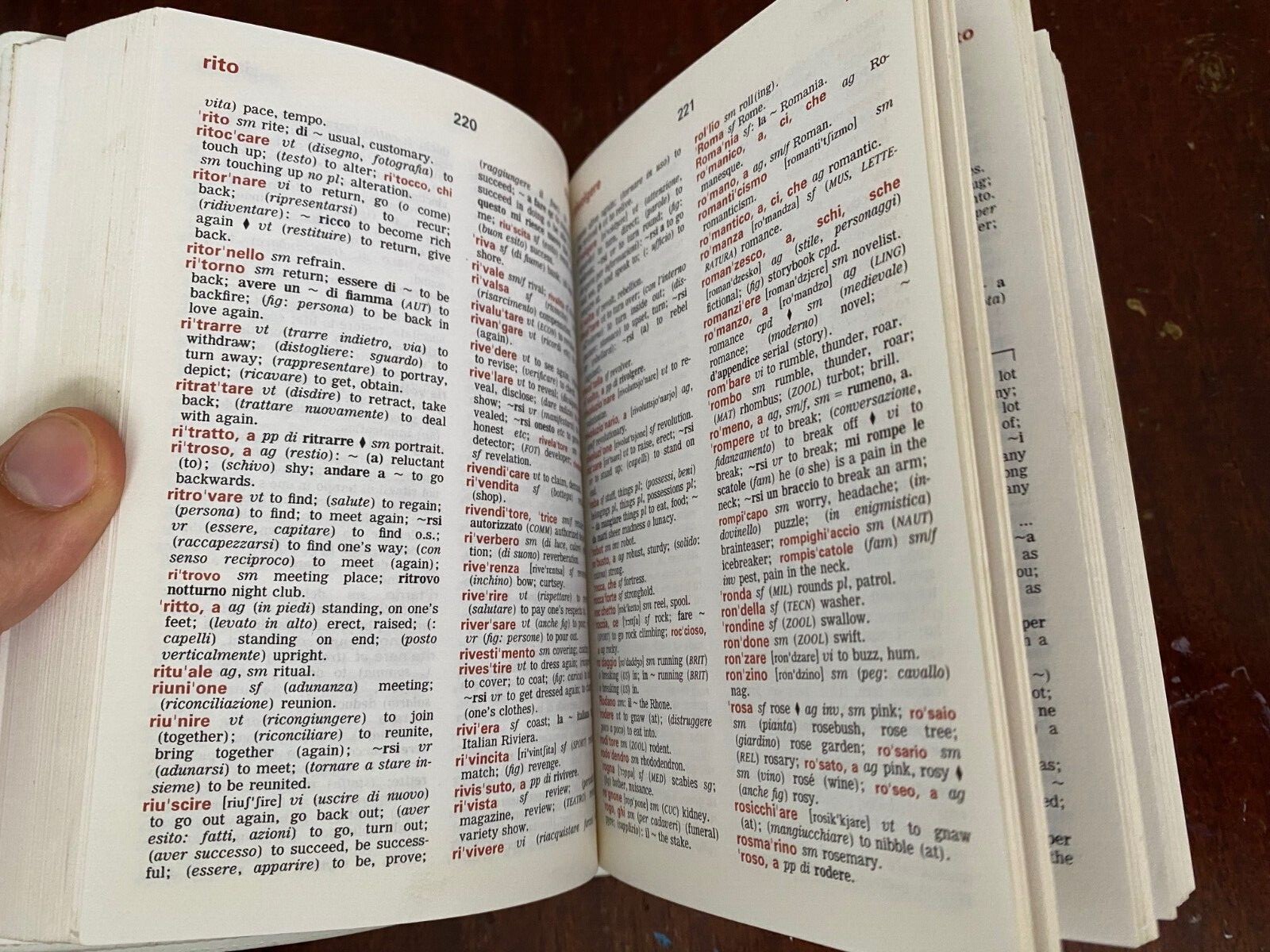 Collins Pocket Italian Dictionary Colour Edition 1995