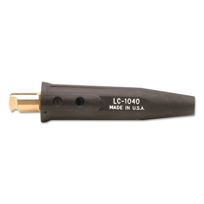 Whip Cable Connector, Oval-Point Screw Connection, Male, 1/0 Cable Cap, Black